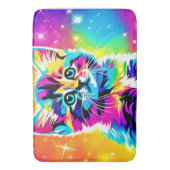Rainbow Kitten Portret Badmat (Voorkant Verticaal)