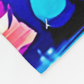 Rainbow Kitten Portret Fleece Deken (Hoek)