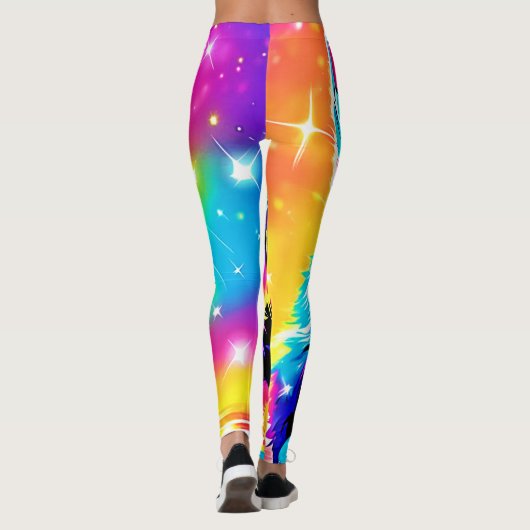 Rainbow Kitten Portret Leggings (Achterkant)