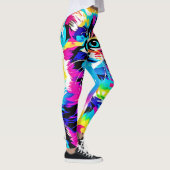 Rainbow Kitten Portret Leggings (Rechts)