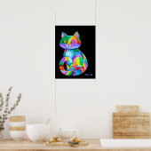 Rainbow Kitten Poster (Keuken)