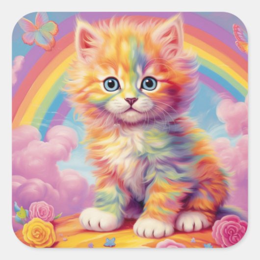 Rainbow Kitten Stickers (Voorkant)