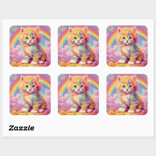 Rainbow Kitten Stickers (Vel)