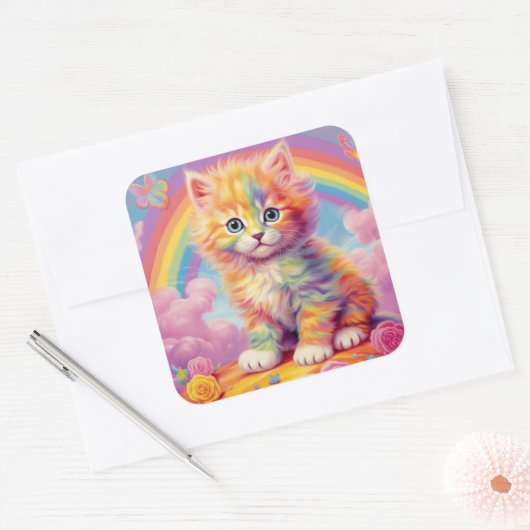Rainbow Kitten Stickers (Envelop)