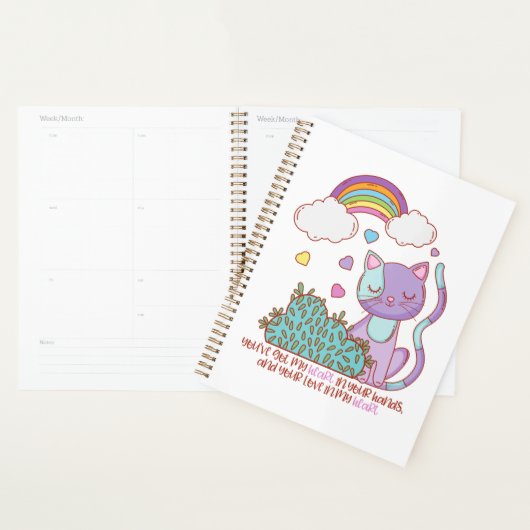 Rainbow Kitten Surprise Heart Lyric Quote Planner (Display)
