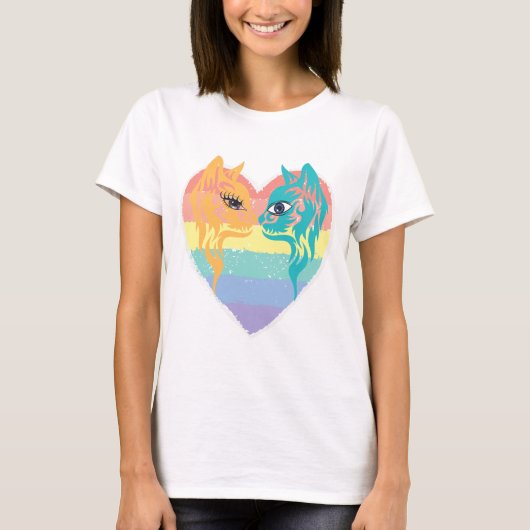 Rainbow Kitten Surprise, Personal Cat Servant T-shirt (Voorkant)