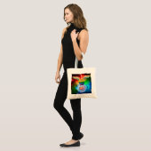 Rainbow Kitten Unicorn Gold Fish Space Buddies Tote Bag (Voorkant (model))