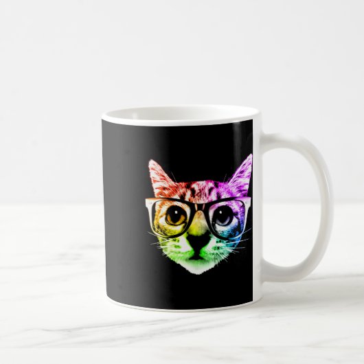Rainbow Kitty Cat met Gles Koffiemok (Rechts)