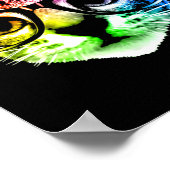 Rainbow Kitty Cat met Gles Poster (Hoek)