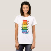 Rainbow Kitty Cat Pride T-shirt (Voorkant volledig)