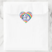 Rainbow Kittycorn Heart Stickers (Tas)