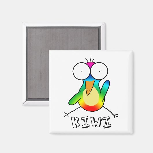 Rainbow Kiwi Magnet (Voorkant / Achterkant)