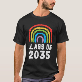 Rainbow-klasse van 2035 groeit met mij voor jongen t-shirt