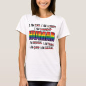 RAINBOW KLEURDE GAY PRIDE GEZEGDE T-SHIRT (Voorkant)