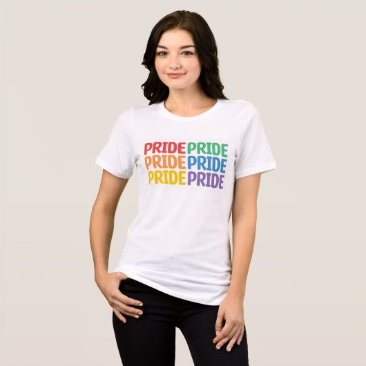 RAINBOW KLEURDE GAY PRIDE GEZEGDE Tri-Blend SHIRT (Voorkant volledig)