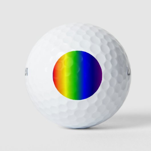 Rainbow Kleuren 12 Pack Golfballen (Voorkant)