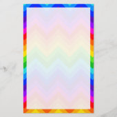 Rainbow-kleuren #2 Grote Chevron ZigZag-patroon Briefpapier (Voorkant)