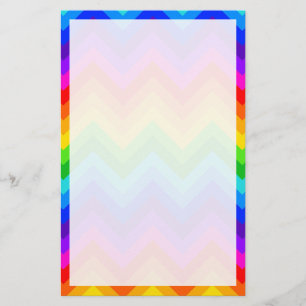 Rainbow-kleuren #2 Grote Chevron ZigZag-patroon Briefpapier