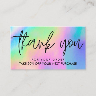Rainbow-kleuren Beauty Salon Discount Card Visitekaartje