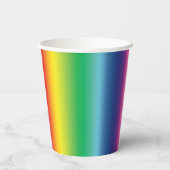 Rainbow kleuren gay pride lgbtq patroon papieren bekers (Achterkant)