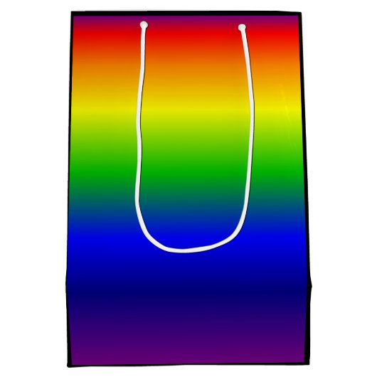 Rainbow-kleuren Gift Bag Medium Black Medium Cadeauzakje (Achterkant)