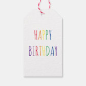 Rainbow-kleuren Hot-roze Birthday Gift-Labels Cadeaulabel (Achterkant)