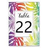 Rainbow-kleuren leaf patroon homogeen lesbisch huw kaart (Achterkant)