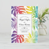 Rainbow-kleuren leaf patroon homogeen lesbisch huw kaart (Staand voorkant)