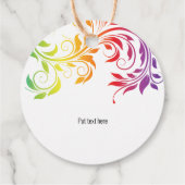 Rainbow kleuren scroll Bedankt voor lesbische brui Bedankjes Labels (Achterkant)