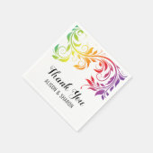 Rainbow kleuren scroll Bedankt voor lesbische brui Servet (Hoek)