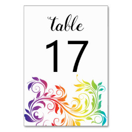 Rainbow-kleuren scrolleaf homo lesbian bruiloft kaart