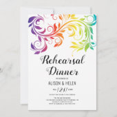 Rainbow-kleuren scrollen lesbische repetitie-diner kaart (Voorkant)
