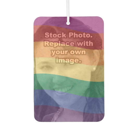 Rainbow kleuren uw foto luchtverfrisser (Voorkant)