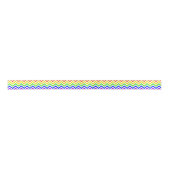 Rainbow-kleuren, White Large Chevron ZigZag Patter Satijnen Lint (Voorkant)