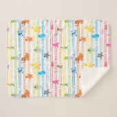 Rainbow-kleurenscherm Sesame-lettertypen Sherpa Deken (Voorkant (horizontaal))