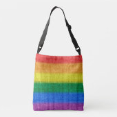 RAINBOW-kleurige breinstaven naadloos patroon Crossbody Tas (Achterkant)
