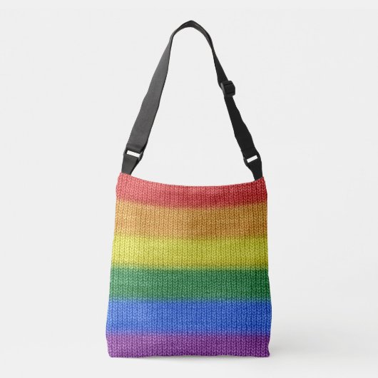 RAINBOW-kleurige breinstaven naadloos patroon Crossbody Tas (Voorkant)