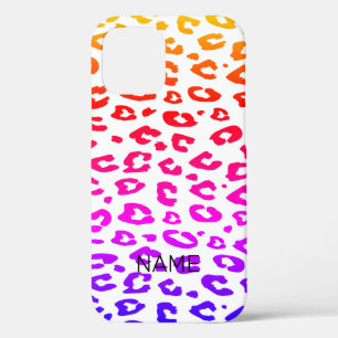 Rainbow kleurombre gradiënt leopard patroon Case-Mate iPhone case