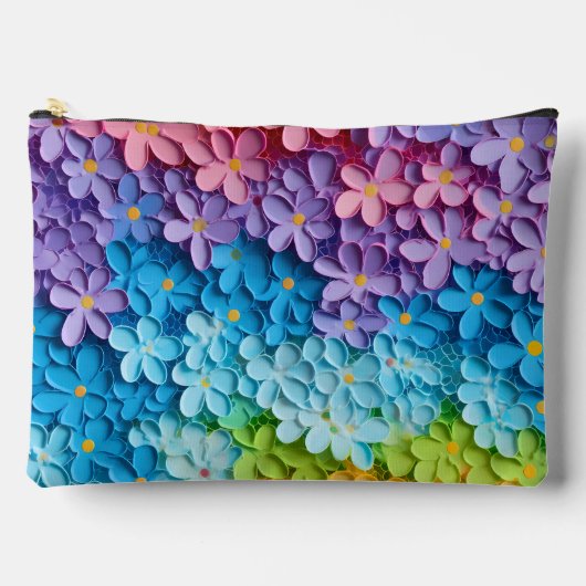 RAINBOW KLEURRIJKE 3D LOOK BLOEMEN ETUI (Voorkant)