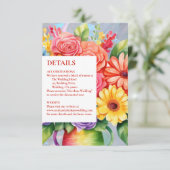 Rainbow Kleurrijke Bloemen Details Behuizing Kaart (Staand voorkant)