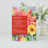 Rainbow Kleurrijke Bloemen Details Behuizing Kaart (Staand voorkant)