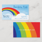 RAINBOW kleurrijke gedurfde moderne illustratie Visitekaartje (Voorkant / Achterkant)