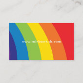 RAINBOW kleurrijke gedurfde moderne illustratie Visitekaartje (Achterkant)