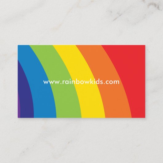 RAINBOW kleurrijke gedurfde moderne illustratie Visitekaartje (Achterkant)