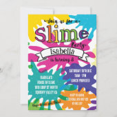 Rainbow Kleurrijke Slime Verjaardagsfeest Kaart (Voorkant)