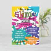 Rainbow Kleurrijke Slime Verjaardagsfeest Kaart (Staand voorkant)