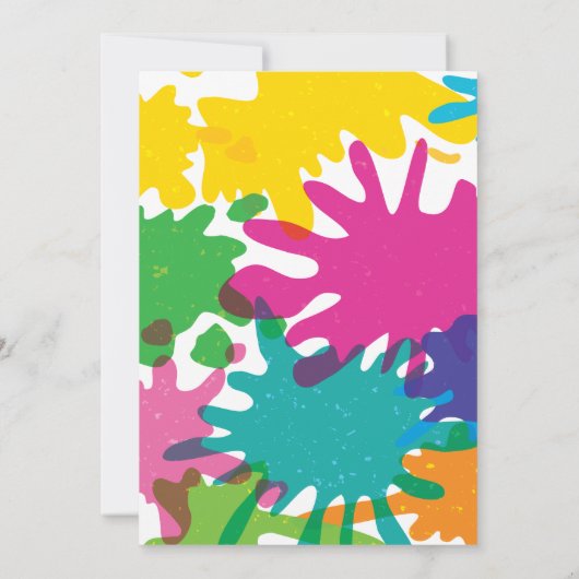 Rainbow Kleurrijke Slime Verjaardagsfeest Kaart (Achterkant)