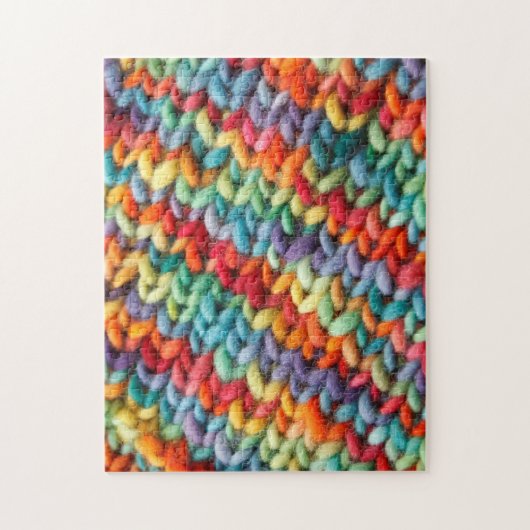 Rainbow Knit Fabric Knitting Legpuzzel (Verticaal)