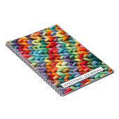 Rainbow Knitting Fabric Notitieboek (Rechterzijde)