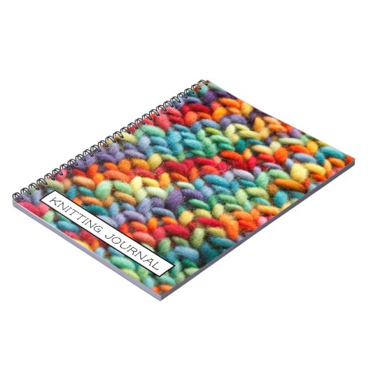 Rainbow Knitting Fabric Notitieboek (Linkerzijde)